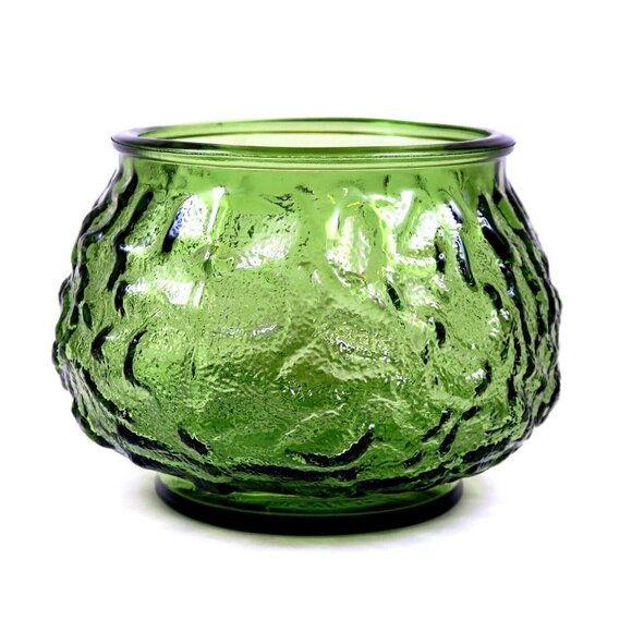 E.O. Brody Co. Other - E.O. Brody Indiana Green Crinkle Glass Bowl Vase - Vintage Mid-Century Decor